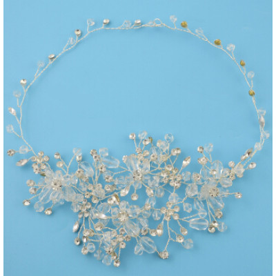F-0465 * Fashion Silver Alloy Bridal Rhinestone Crystal Headband Wedding Headpieces Hair Accessories