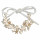 F-0432 Fashion Lace Flowers Crystal Pearl Beads Silk Chain Hairband Bridal Wedding Hair Accessories Jewelry