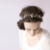 F-0432 Fashion Lace Flowers Crystal Pearl Beads Silk Chain Hairband Bridal Wedding Hair Accessories Jewelry