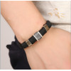 B-0868 Punk Men Brown Black Leather Lion Head Bracelets Party Fashion Accessories