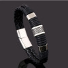 B-0868 Punk Men Brown Black Leather Lion Head Bracelets Party Fashion Accessories