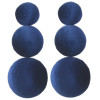 E-4375 7 Colors Pom Pom Ball Statement Drop Earrings for Women Ladies Weddding Party Fashion Accessories