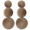 E-4375 7 Colors Pom Pom Ball Statement Drop Earrings for Women Ladies Weddding Party Fashion Accessories