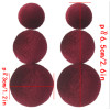 E-4375 7 Colors Pom Pom Ball Statement Drop Earrings for Women Ladies Weddding Party Fashion Accessories