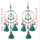 E-4373 5 colors Ethnic Handmade Thread Tassel Drop Earrings for Women Bohemian Fashion Jewelry Accessories