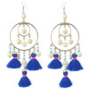E-4373 5 colors Ethnic Handmade Thread Tassel Drop Earrings for Women Bohemian Fashion Jewelry Accessories