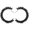 E-4374 New Fashion Personality 6Colors Silver Plated Crystal drop stud Earrings Jewelry