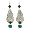 E-4378 Bohemian Fashion Jewelry 5 colors Silver Plated Bead Plush ball pendant Drop Earrings