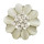 P-0386 New Fashion Gold Silver Plated Alloy Pearl Flower Shape Crystal Rhinestone Scarf Buckle Brooch Women & Girl Accessory