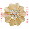 P-0386 New Fashion Gold Silver Plated Alloy Pearl Flower Shape Crystal Rhinestone Scarf Buckle Brooch Women & Girl Accessory