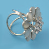 P-0386 New Fashion Gold Silver Plated Alloy Pearl Flower Shape Crystal Rhinestone Scarf Buckle Brooch Women & Girl Accessory