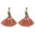 E-4384 Fashion Owl Shape Long Fringe Tassel Drop Earrings for Women Bohemian Party Accessories