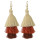 E-4383 3 Colors Gold Plated Thread Tassel Earrings