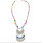 N-6960 2 style Bohemian Vintage Colorful Acrylic Bead Chain Alloy Moon Leaves Tassel Pendant Choker Necklace for Women Costume Jewelry