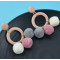E-4386 3 Colors Pom Pom Ball Drop Earrings for Women Ladies Wedding Party Fashion Jewelry