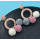 E-4386 3 Colors Pom Pom Ball Drop Earrings for Women Ladies Wedding Party Fashion Jewelry