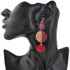 E-4385 New Fashion Gold Plated red grey Acrylic Ball pendant Earrings Accessories