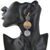 E-4385 New Fashion Gold Plated red grey Acrylic Ball pendant Earrings Accessories