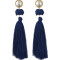 E-4389 6 Colors Bohemian Thread Tassel Pearl Drop Earrings for Women Ladies Party Anniversary Birthday Gift