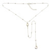 N-6957 New Fashion Silver Plated bead chain Crystal pendant Necklace