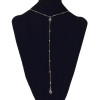 N-6957 New Fashion Silver Plated bead chain Crystal pendant Necklace