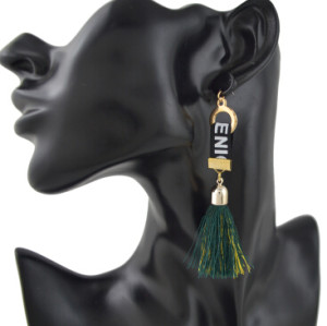 E-4390 New Fashion 1 Colors Metal  Alloy  thread Tassel Pendant earrings For Women Jewelry