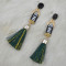 E-4390 New Fashion 1 Colors Metal  Alloy  thread Tassel Pendant earrings For Women Jewelry