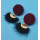 E-4391 Fashion Black Wine Color Fur Ball Drop Earrings for Women Bohemian Wedding Party Accessories