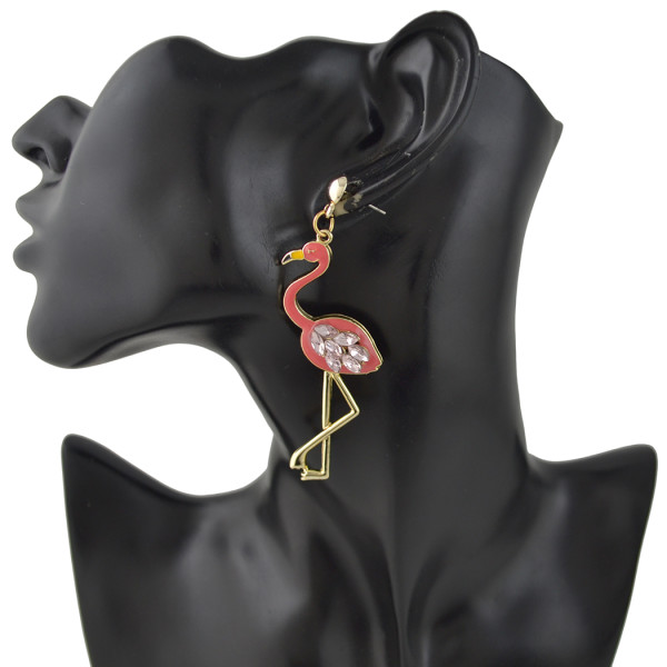 E-4393 Fashion New Arrival Swan shape Crystal Charm Enamel Luxury Earring for Women Pendant Earring