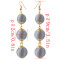 E-4397 7 Colors Cute Thread Pom Pom Ball Drop Earrings for Women Ladies Party Fashion Jewelry