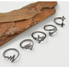 R-1490 5Pcs/Set Bohemain Black Alloy Midi Finger Rings for Women Wedding Party Fashion Jewelry