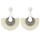 E-4398 New Fashion Vintage Style Carving Metal Button Shape Thread Dangle Earrings