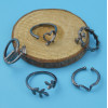 R-1491 5Pcs/Set Bohemain Black Alloy Midi Finger Rings for Women Wedding Party Fashion Jewelry