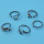 R-1491 5Pcs/Set Bohemain Black Alloy Midi Finger Rings for Women Wedding Party Fashion Jewelry