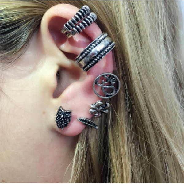 E-4402  3 Styles Punk Bohemian Shell Stud Cuff Earrings for Women Party Fashion Accessories