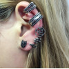 E-4402  3 Styles Punk Bohemian Shell Stud Cuff Earrings for Women Party Fashion Accessories