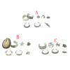 E-4402  3 Styles Punk Bohemian Shell Stud Cuff Earrings for Women Party Fashion Accessories
