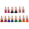 E-4400 7 Colors Golden Alloy Acrylic Crystal Gem Silk Thread Tassel Shourouk Earrings