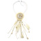 N-6966 Bohemian Style Dream Catcher Feather Stone Thread Tassel Statement Necklace