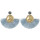 E-4406 8 Colors Gold Plated Alloy Rhinestone Round Shape Thread Tassel Statement Earrings