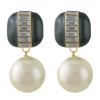 E-4405 Fashion New Arrival Pearl Crystal Charm Sea Earring for Women Jewelry