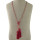 N-6961 Fashion New Style Acrylic Beaded Chain Silk Thread Tassel Necklace