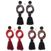 E-4409 Fashion Women Acrylic Thread Tassel Long Drop Earrings Bohemian Wedding Party Jewelry