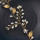 F-0471 4Pieces/set New  Fashion Gold Plated Alloy Pearl Crystal Rhinestone Hairclip  Handmade Hair Accessory Jewelry
