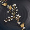 F-0471 4Pieces/set New  Fashion Gold Plated Alloy Pearl Crystal Rhinestone Hairclip  Handmade Hair Accessory Jewelry