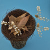 F-0471 4Pieces/set New  Fashion Gold Plated Alloy Pearl Crystal Rhinestone Hairclip  Handmade Hair Accessory Jewelry