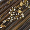F-0471 4Pieces/set New  Fashion Gold Plated Alloy Pearl Crystal Rhinestone Hairclip  Handmade Hair Accessory Jewelry