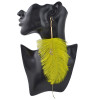 E-4410 1 pc Long Feathers Drop Earrings Tassel Chain Small Gold Pigeon Pendant Hook Earring Ear Jewelry