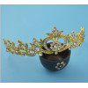 F-0473 Luxury Rhinestone Gold Queen Crown Bridal Headpiece Wedding Hair Accessories