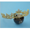 F-0473 Luxury Rhinestone Gold Queen Crown Bridal Headpiece Wedding Hair Accessories